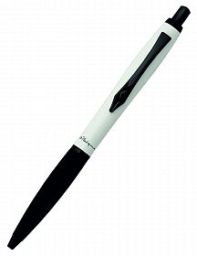 Ручка шариковая "Platignum"№9  White черн/белый с синим стержнем в футляре